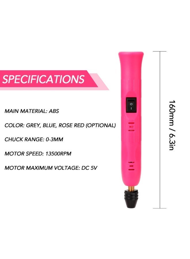 NIBEMINENT Mini Universal Chuck Electric Grinder Pink  - Image 2