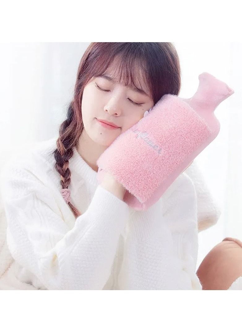 Sunflower - Hot Water Bottle with Soft Hand Pocket Cover Soft Plush Hand Waist Warmer Cover 1.8L Large Capacity Hot Water Bag for Pain Relief Neck & Shoulders Feet Warmer, Menstrual Cramps, Hot & Cold - Image 1
