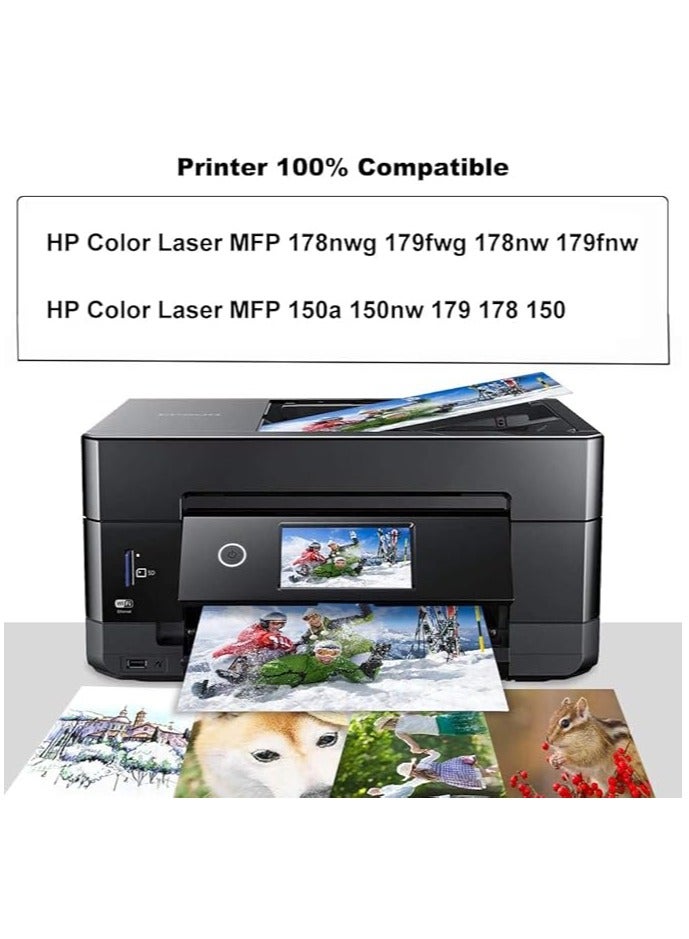 Terabyte 117A Compatible Toner Cartridge Replacement for 117A W2070A set Work for MFP 178nwg 179fwg 178nw 179fnw 150a 150nw (Black Magenta Cyan Yellow) - Image 3