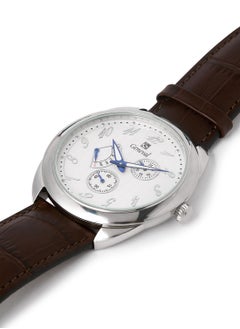 GENEVAL Leather Strap Analog Wrist Watch GL1513WWO - 44mm - Brown  - Image 2
