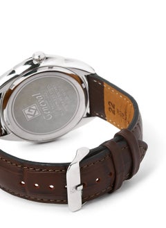 GENEVAL Leather Strap Analog Wrist Watch GL1513WWO - 44mm - Brown  - Image 4