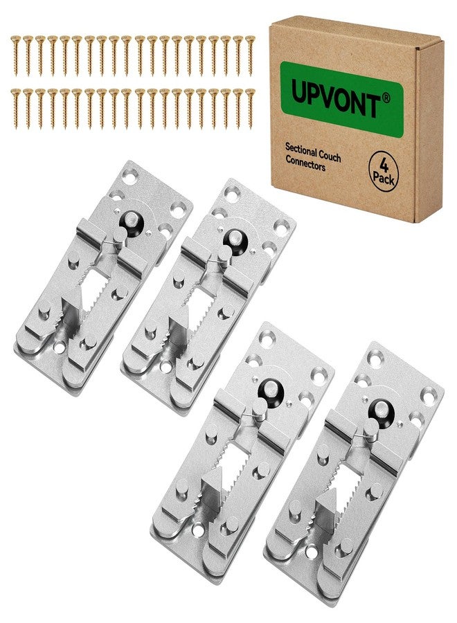 UPVONT Sectional Couch Connectors, Thickened Interlocking Alligator Couch Clips to Keep Sectional Couch Together (4 Pack+40 Screws) - Image 1