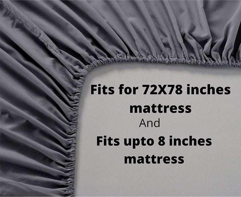 Nirwana decor Fitzy 280 TC Fitted bedsheet King Size, Elastic bedsheet, 72x78 inches + 10 inches Drop, with 2 Pillow Covers (Twill-red-Flower, 72x78) - Image 4