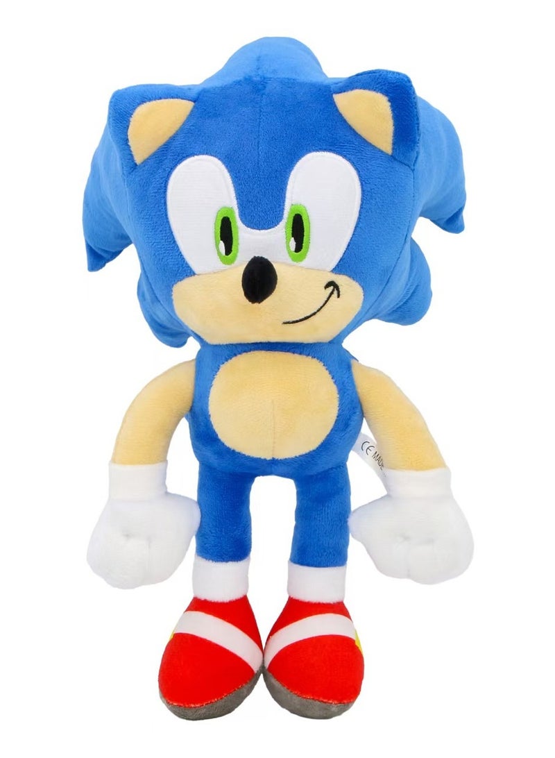 سونيك لعبة القنفذ سونيك الجديدة المحشوة هدية للأطفال (رأس كبير أزرق - 30 سم) - Image 1
