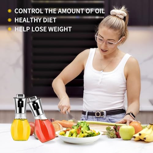 NIYANETAIL Olive Oil Sprayer for Cooking - 200ml Stainless Steel & Glass Spray Bottle | Portable BBQ Oil Dispenser for Kitchen, Air Fryer, Salad, Baking, and Grilling | Durable Leak-Proof Design - Image 5