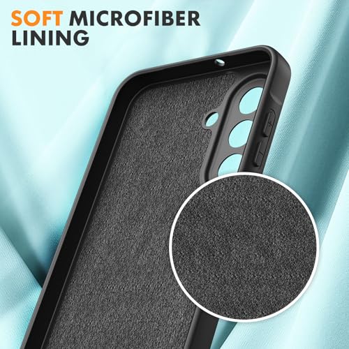 Vansdon for Samsung Galaxy A17 4G/5G Case, Soft TPU Liquid Silicone Phone Case with 2 Screen Protectors, Military-Grade Protection Shockproof Slim Phone Cover-Black - Image 4