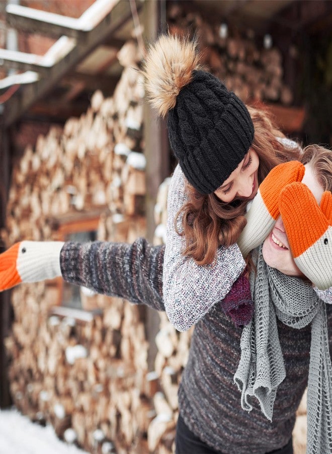Yearntown Winter Goose Gloves Funny Novelty Women Gloves with Thermal Lining Cute Mittens for Goose Lover Gift, White, Orange, Long - Image 5