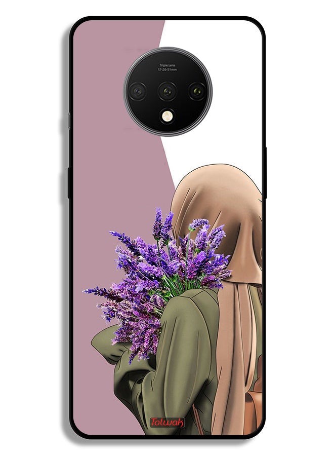 Tolwak OnePlus 7T Protective Case Cover Holding Flower - Image 2