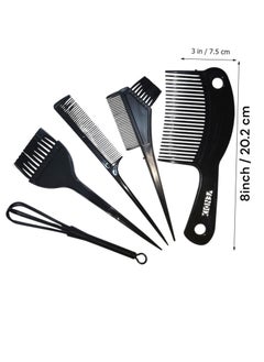 VENDIX Easy-Use Hair Dye Kit - 8pcs Hair Tint Tool Set with Bowls, Brushes, Gloves & Ear Covers - Home & Salon"  - Image 3