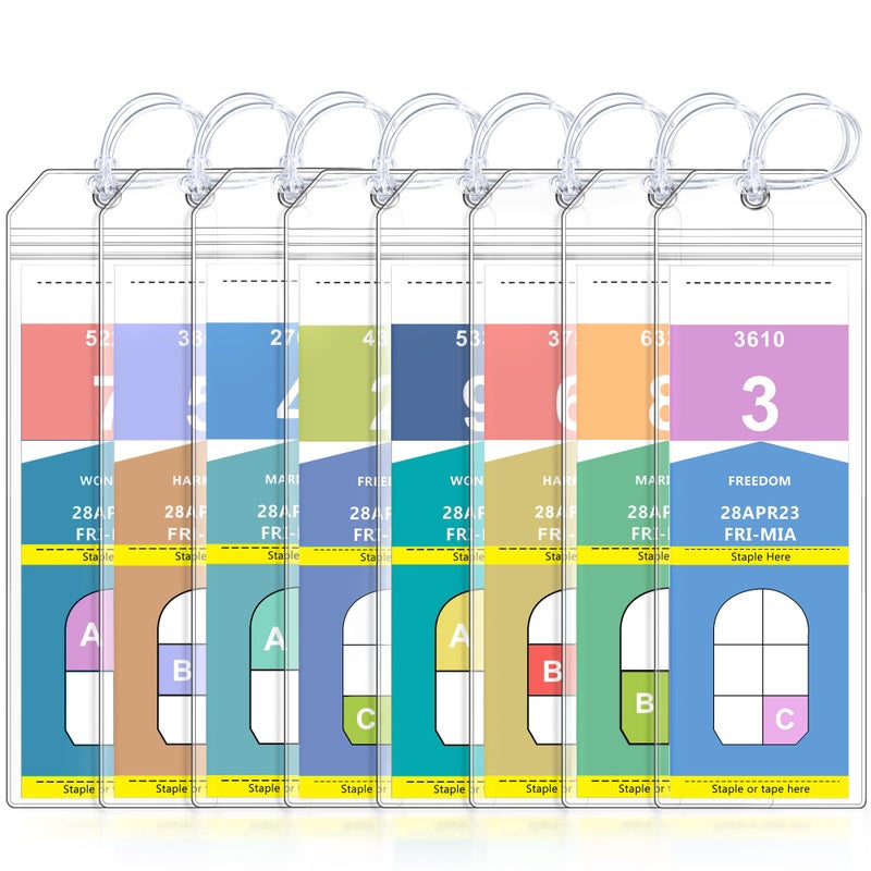 SEAVILIA 8 Pack Cruise Luggage Tag Holder, Cruise Essentials 2026 for NCL, Princess, Carnival, Royal Caribbean and Celebrity Cruise Luggage Tags for Travel Essentials by SEAVILIA - Image 1