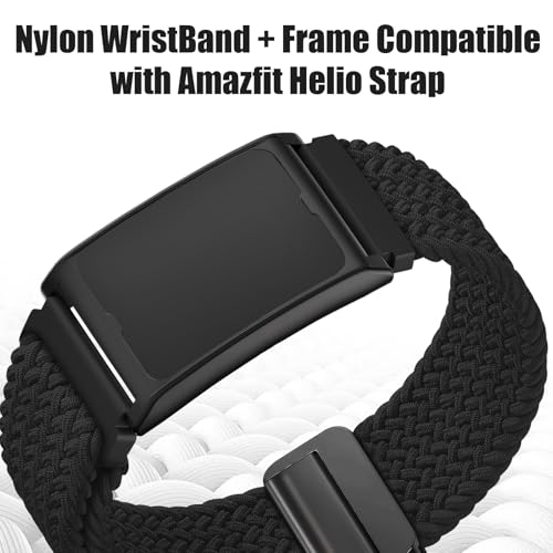 Hexasider Band Compatible with Amazfit Helio Strap, 22mm Nylon Braided Wristbands with Case for Amazfit Helio Accessories Replacement Bands for Men Women - Image 2