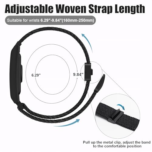 Hexasider Band Compatible with Amazfit Helio Strap, 22mm Nylon Braided Wristbands with Case for Amazfit Helio Accessories Replacement Bands for Men Women - Image 3