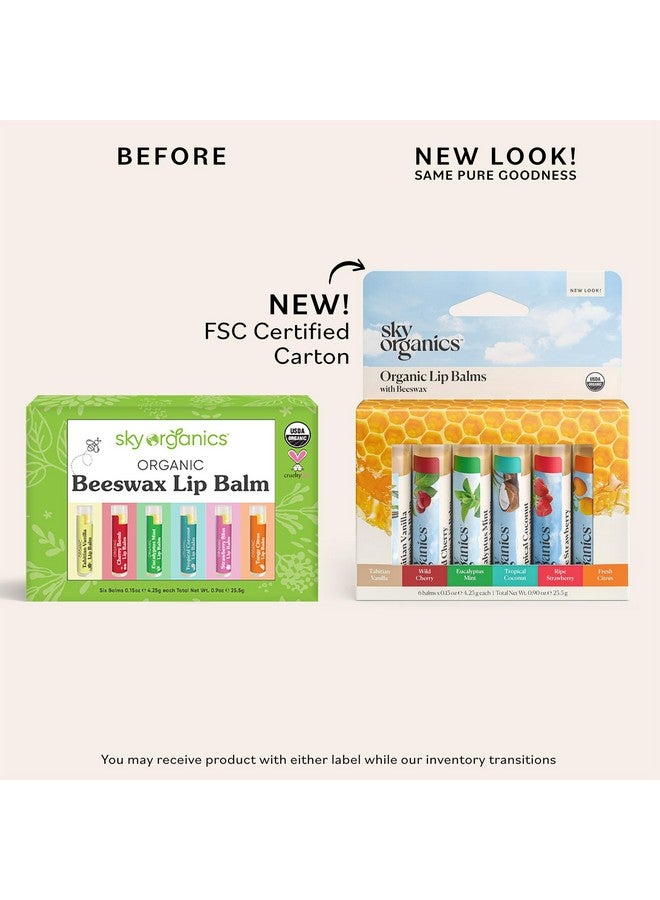 سكاي أورغانكس سكاي أورجانيكس - مجموعة مرطب شفاه عضوي (عبوة من 6 قطع) - شمع عسل عضوي، زيوت نباتية ومستخلصات - فيتامين هـ ونكهات طبيعية عضوية - مجموعة هدايا تجميل - جميع أنواع البشرة وخالية من القسوة - العناية بالشفاه والعناية الذاتية - Image 2