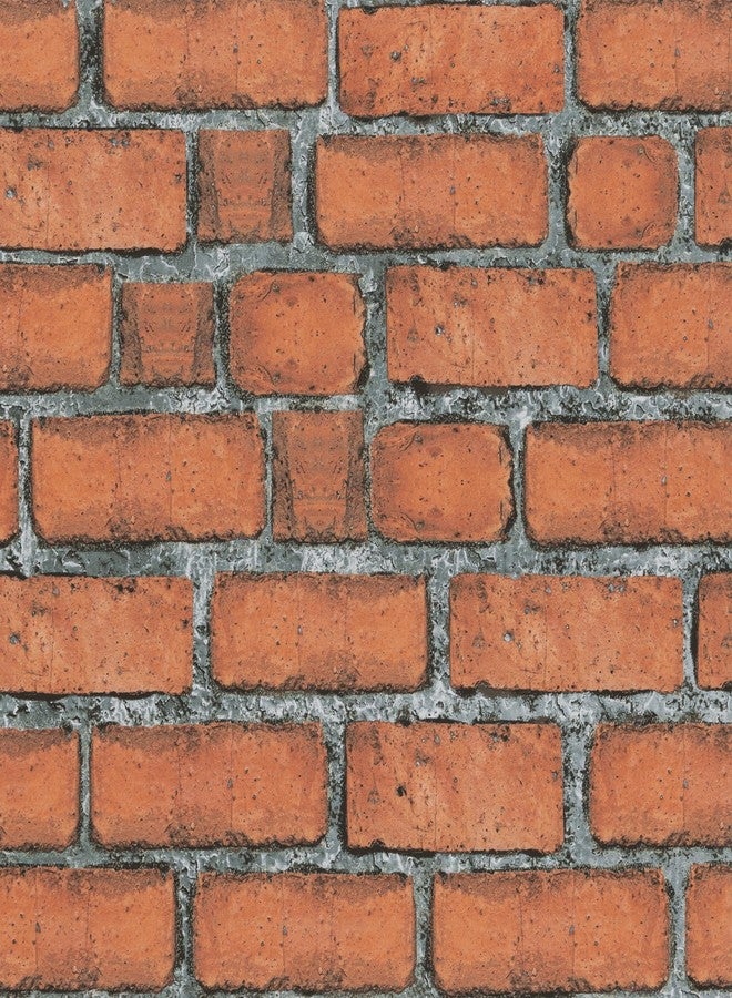 TANONE Brick Wallpaper Peel and Stick 17.5" X 118.1" Self-Adhesive Wallpaper Faux Red Brick Contact Paper-Waterproof and Removable Vinyl Wall Paper for Bedroom Fireplace Kitchen Home Decoration - Image 2