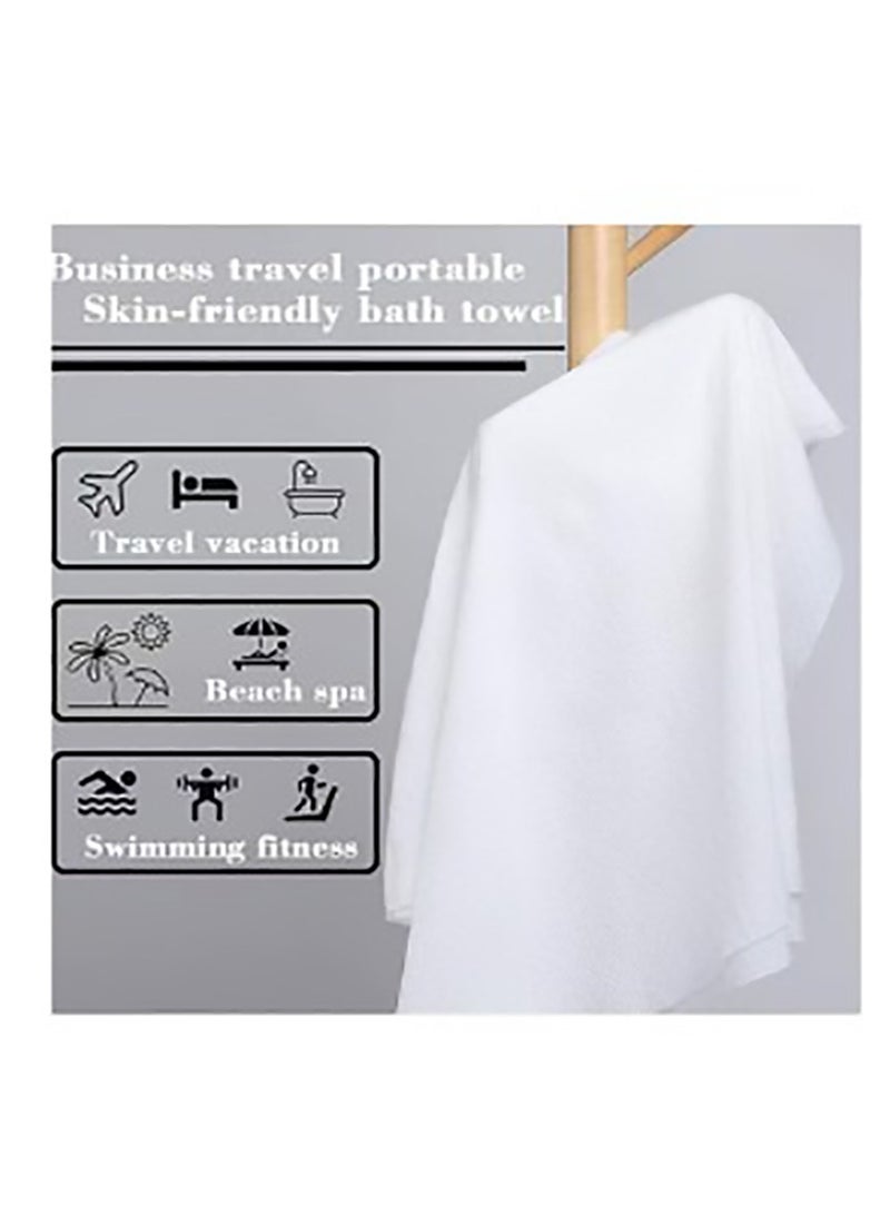 5-Pieces Disposable Bath Towel White 80x160cm - Image 3