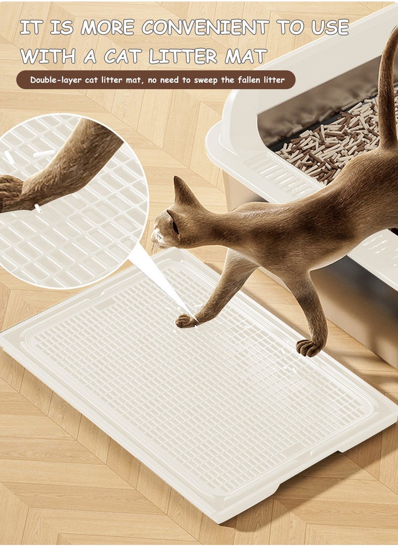 Kidle - Large Stainless Steel Cat Litter Box Easy Cleaning Kitty Litter Box Cat Litter Tray for Big and Multiple Cats - Image 1