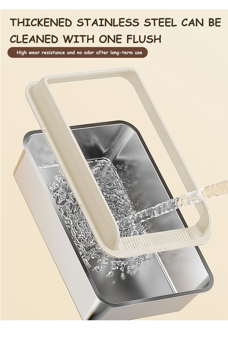 Kidle Large Stainless Steel Cat Litter Box Easy Cleaning Kitty Litter Box Cat Litter Tray for Big and Multiple Cats - Image 4