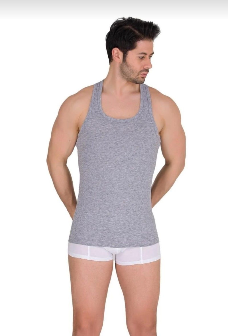 Berrak 1029 Men's Singlet Lycra Sports Undershirt 6 Pieces  - Image 1
