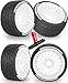 RCarmubWow RC Wheels and Tires On Road Tire Tyre for 17 Felony 6S BLX17mm Hex Plastic Wheels RC Truck Tires Highway Tire On Road Tyre4pcsWhite - Image 2