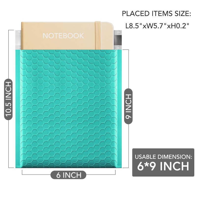 GSSUSA Bubble Mailers 6x10 Inches Padded Mailers 50 Pack Usable Size 6x9" Bubble Envelopes Small Packaging Mailing Envelope Bags Shipping Bag Bulk Pack Self Seal Package Packing Business Supplies - Image 2