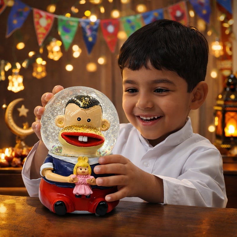 كره الثلج بوجي مع الأضواء و الموسيقي ازرق - 6339 - Image 2