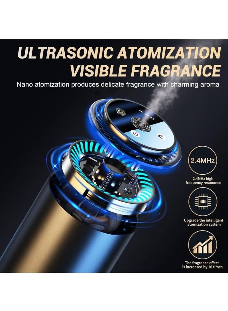 TIGER معطر هواء السيارة الذكي مع عرض ضوء السماء المرصعة بالنجوم | معطر عطر السيارة القابل لإعادة الشحن مع زيت العطر | موزع رائحة السيارة الذكي مع تشغيل/إيقاف تلقائي | معطر رائحة السيارة الصامت USB | عطر يدوم طويلاً لتجربة قيادة منعشة - Image 3