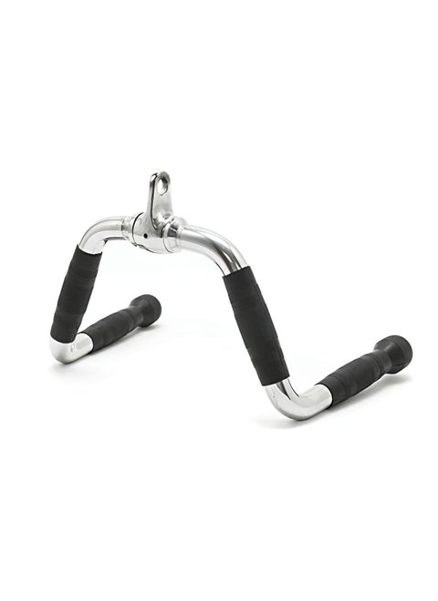 PUMP-KING Multi Exercise Bar Cable Attachment Lat pull-down Bar Cable Machine Attachments Tricep Press Down Bar Revolving Straight Curl Pulldown Bar with Rotating & Rubber Handle Grips