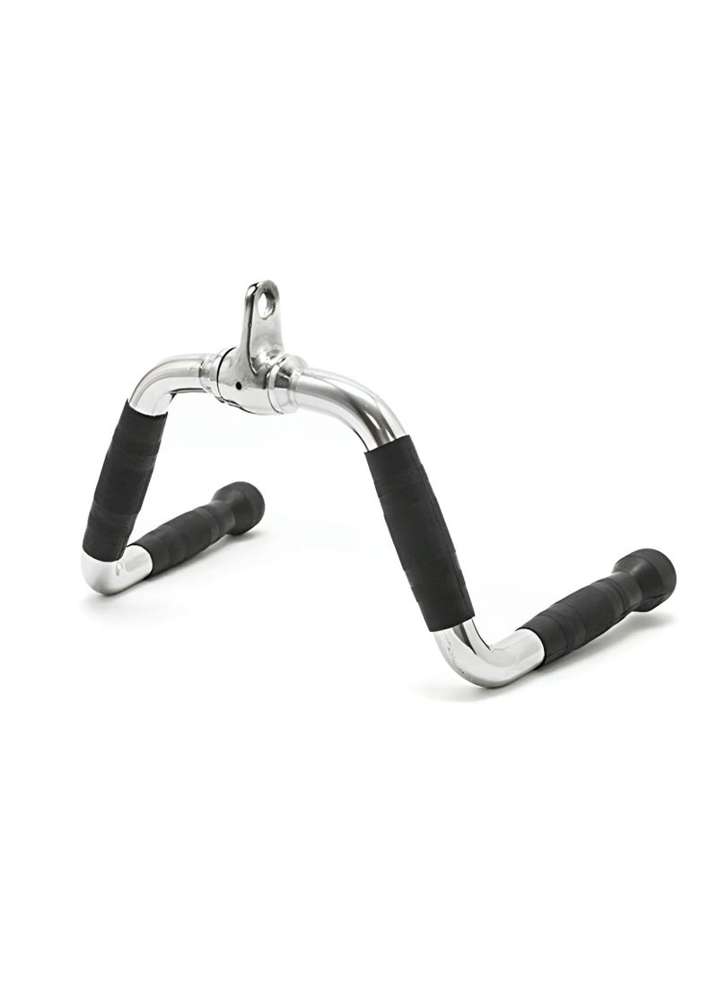 Generic - PUMP-KING Multi Exercise Bar Cable Attachment Lat pull-down Bar Cable Machine Attachments Tricep Press Down Bar Revolving Straight Curl Pulldown Bar with Rotating & Rubber Handle Grips - Image 1