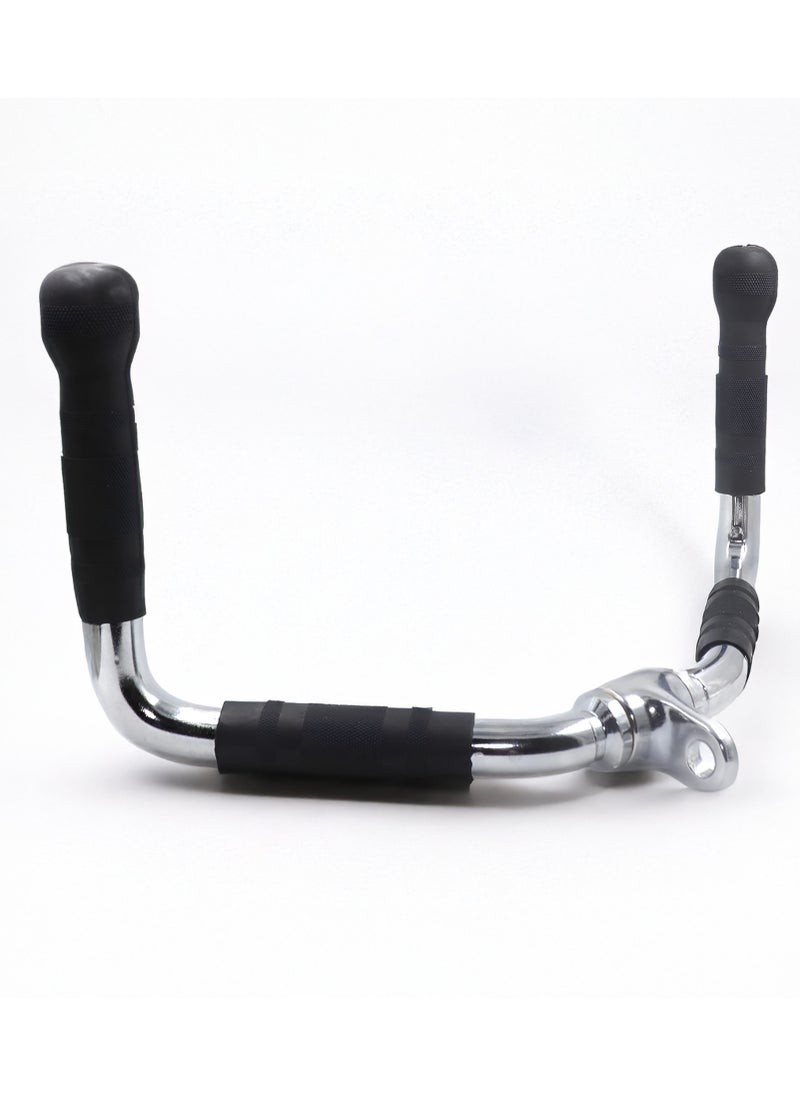 Generic - PUMP-KING Multi Exercise Bar Cable Attachment Lat pull-down Bar Cable Machine Attachments Tricep Press Down Bar Revolving Straight Curl Pulldown Bar with Rotating & Rubber Handle Grips - Image 1