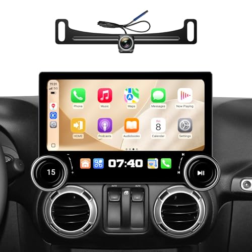 AINAVITO 11.5" Dual Knob Android 13 Car Stereo for Jeep Wrangler JK (2007-2018) Dodge Ram 1500 (2009-2012) - 4G+64G Radio Upgrade with Wireless CarPlay Android Auto, QLED Touch Screen - Image 1