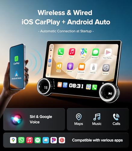 AINAVITO 11.5" Dual Knob Android 13 Car Stereo for Jeep Wrangler JK (2007-2018) Dodge Ram 1500 (2009-2012) - 4G+64G Radio Upgrade with Wireless CarPlay Android Auto, QLED Touch Screen - Image 4