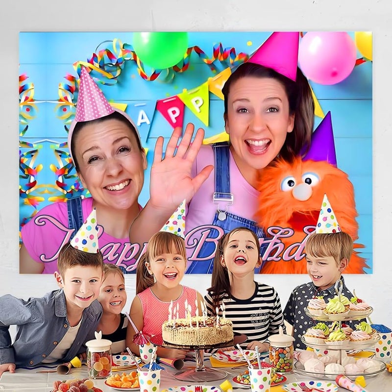 BNFUO Rachel Backdrop Birthday Decorations, Rachel Birthday Banner Backdrop for Kids Birthday Party Supplies (5x3ft) - Image 4