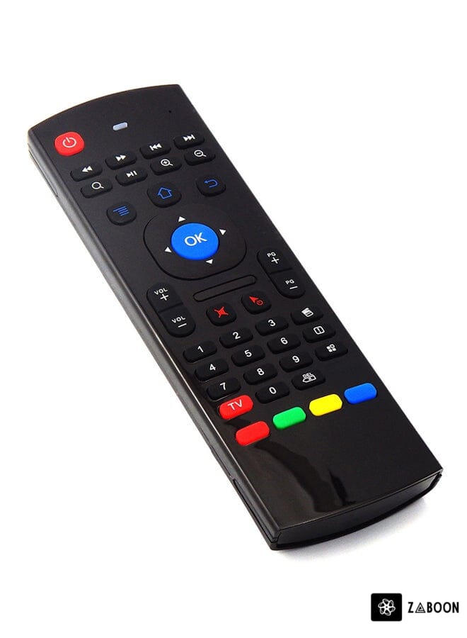 Zaboon 2.4GHz Wireless Keyboard Remote Fly Air Mouse For Android TV Box Black