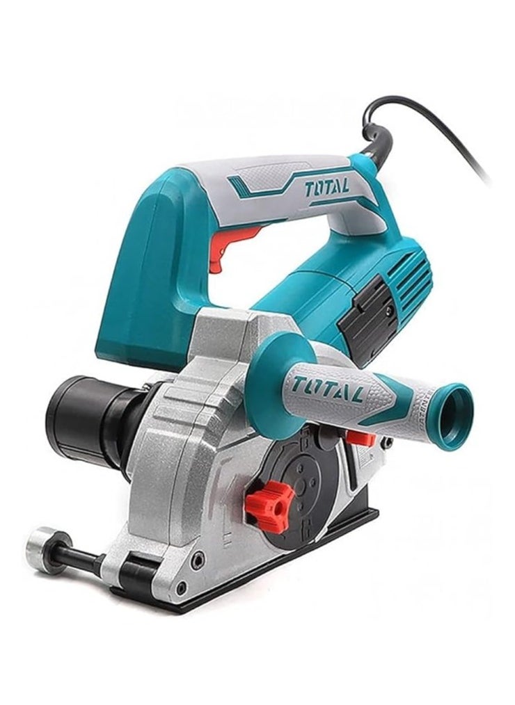 TOTAL - TOTAL 1500W Wall Chaser - 220-240V, 125mm Disc, Adjustable Cutting Depth (3-29mm), 8-30mm Width, Includes 4 Cutting Discs, Chisel, Auxiliary Handle & Extra Carbon Brushes - Ideal for Wall Grooving and Electrical Wiring - Image 1