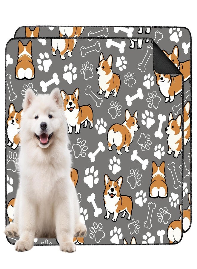 PyreneanHaven Washable Pee Pads for Incontinence & Potty Training, Non-Slip Leak-Proof Reusable Puppy Training Pads, Absorbent Puppy Pads for Senior Dogs Cats Puppy, Floor Protection (Grey, 36" x 41" (Pack of 2)) - Image 1
