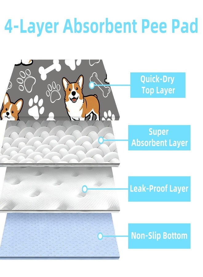 PyreneanHaven Washable Pee Pads for Incontinence & Potty Training, Non-Slip Leak-Proof Reusable Puppy Training Pads, Absorbent Puppy Pads for Senior Dogs Cats Puppy, Floor Protection (Grey, 36" x 41" (Pack of 2)) - Image 3