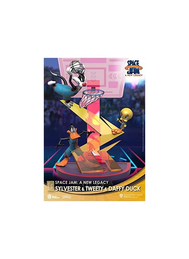 BEAST KINGDOM - Space Jam: A New Legacy: Sylvester Tweety Bird & Daffy Duck Ds071 Dstage Statuemulticolor6 Inches - Image 1
