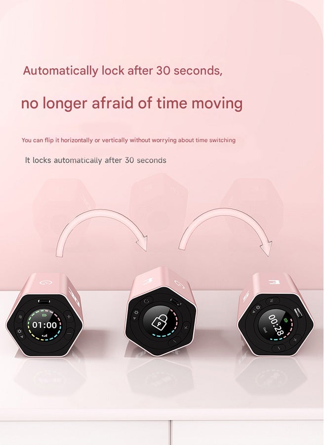 Hexagon Flip Timer, Kitchen Digital Timer, Smart Study Countdown Visual Timer, Magnetic Productivity Timer, Kitchen Gadgets, Cheap Items Kitchen Accessories  - Image 5