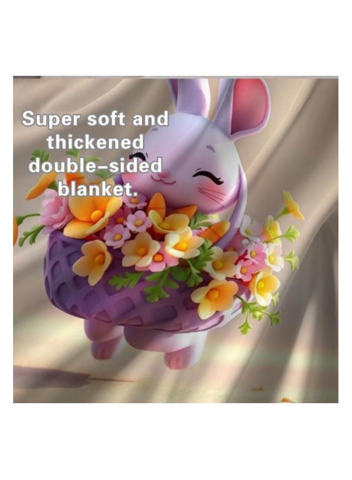 عام بطانية رقيقة من الفانيلا الكرتونية للأطفال أو الطلاب (دافئة ومريحة ومناسبة للنوم والألعاب) 100 سم * 150 سم - 901 - Image 5