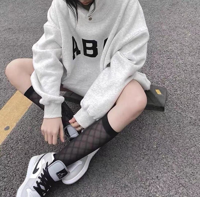 ESSENTIALS double line FOG flocking letter ABC hooded sweater oversize niche high street tide ins Black - Image 4