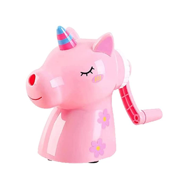 MKY Unicorn Pencil Sharpener Handheld Space Theme Boys Girls Trendy Stationery Table Pencil Sharpener Hand Driver Roller Mechanical Color for Kids (Pack of 1, Multicolor) - Image 2