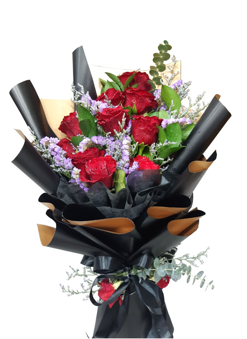 10Pcs Fresh Roses Bouquet