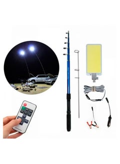 SHOPI 500W Car LED Fishing Rod Light Remote Control Outdoor Camp Light Picnic Barbecue Light 12V 75x5.5x12centimeter 