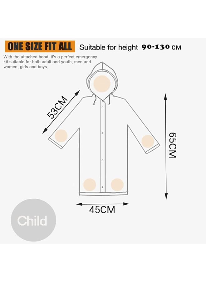 إيروريكس معطف واق من المطر للأطفال، بدلة مطر مقاومة للماء للأطفال، بونشو مطر بغطاء رأس، سترة مطر محمولة للأطفال - Image 2