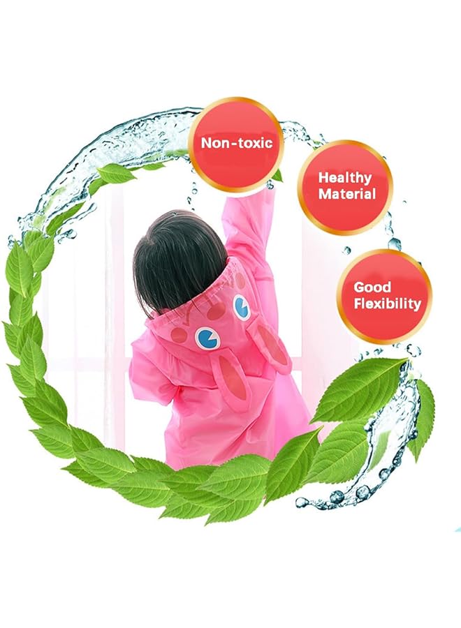 إيروريكس معطف واق من المطر للأطفال، بدلة مطر مقاومة للماء للأطفال، بونشو مطر بغطاء رأس، سترة مطر محمولة للأطفال - Image 4