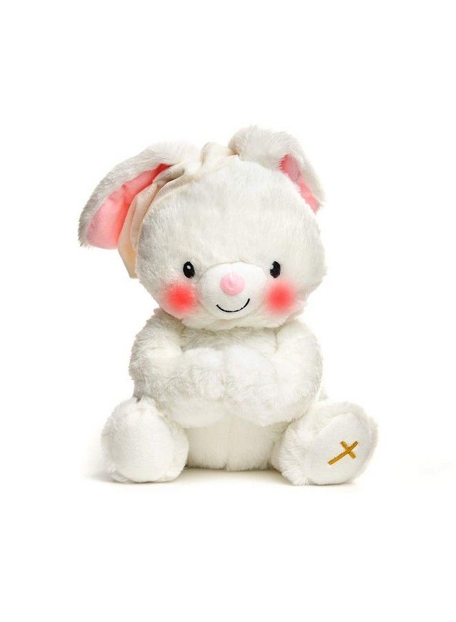 Cuddle Barn Paws For Prayer Bunny ; Animated Singing Bunny Stuffed Animal Plush Toy Prays Lights Up And Sings This Little Light Of Mine 10 Inches - Image 1