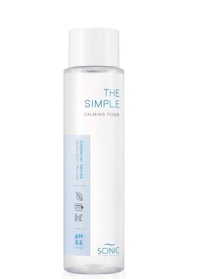 Scinic The Simple Calming Toner Sensitive Skin Toner pH 5.5, 4.90 fl oz (145ml) - Image 1