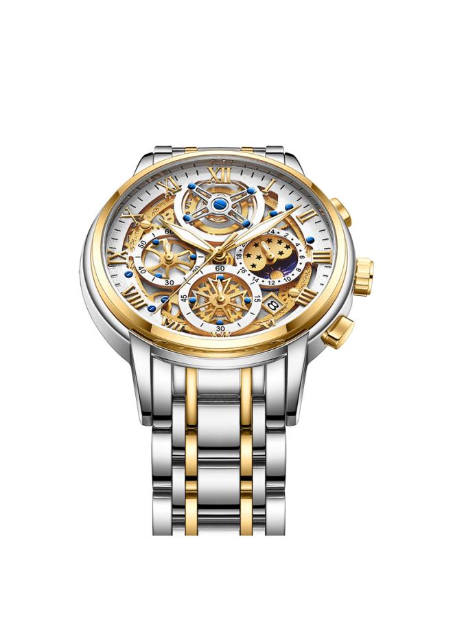 Lige Special For New Explosions Men's Quartz Watch Multifunctional Waterproof Watch Hollow Concept Watch 
