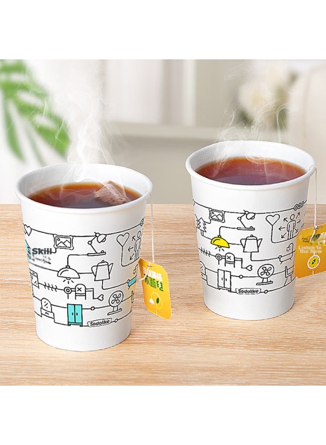 Sodolike Disposable Paper Cups, 200 Count, 8 Oz, Eco-friendly Thick Paper Cups, For Business And Office Use - Image 3