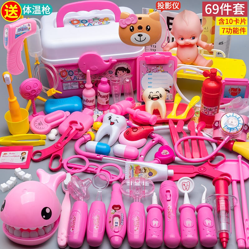 general Kids Doctor Toy Set with Doll and Stethoscope, 53-Piece Medical Kit for Pretend Play - Image 1